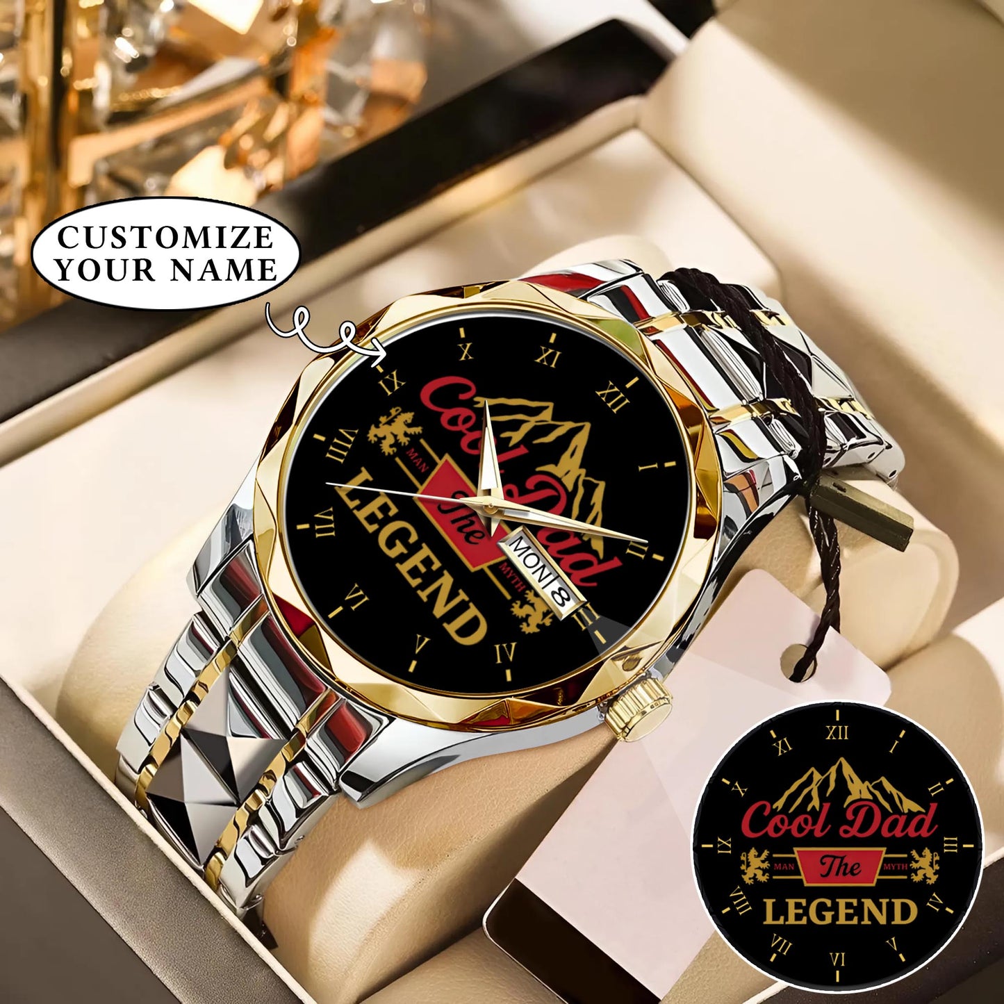Personalized Father's Day Cool Dad The Legend Watch