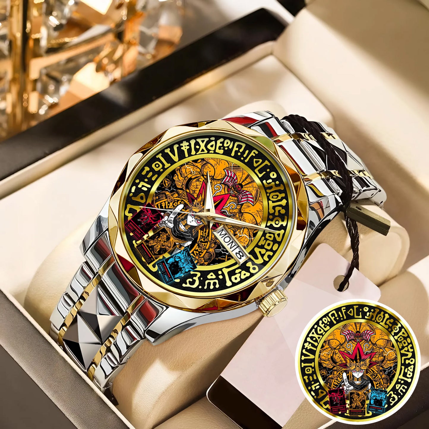 YGO Mystic Duel Anime Watch Dial – Black Alloy Case, Limited Art Design