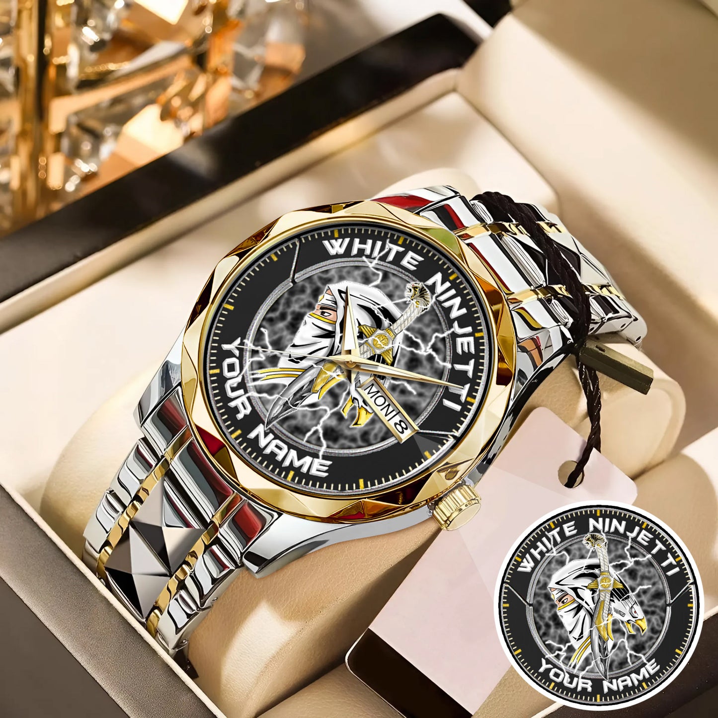 Power Rangers White Ninjetti Personalized Watch