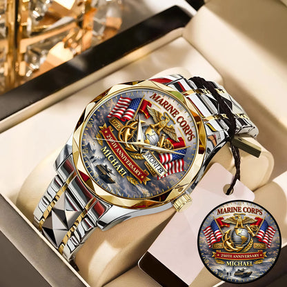 USA 250th Anniversary U.S. Marine Corps - Custom Name Watch