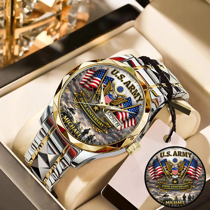 USA 250th Anniversary U.S. Army - Custom Name Watch