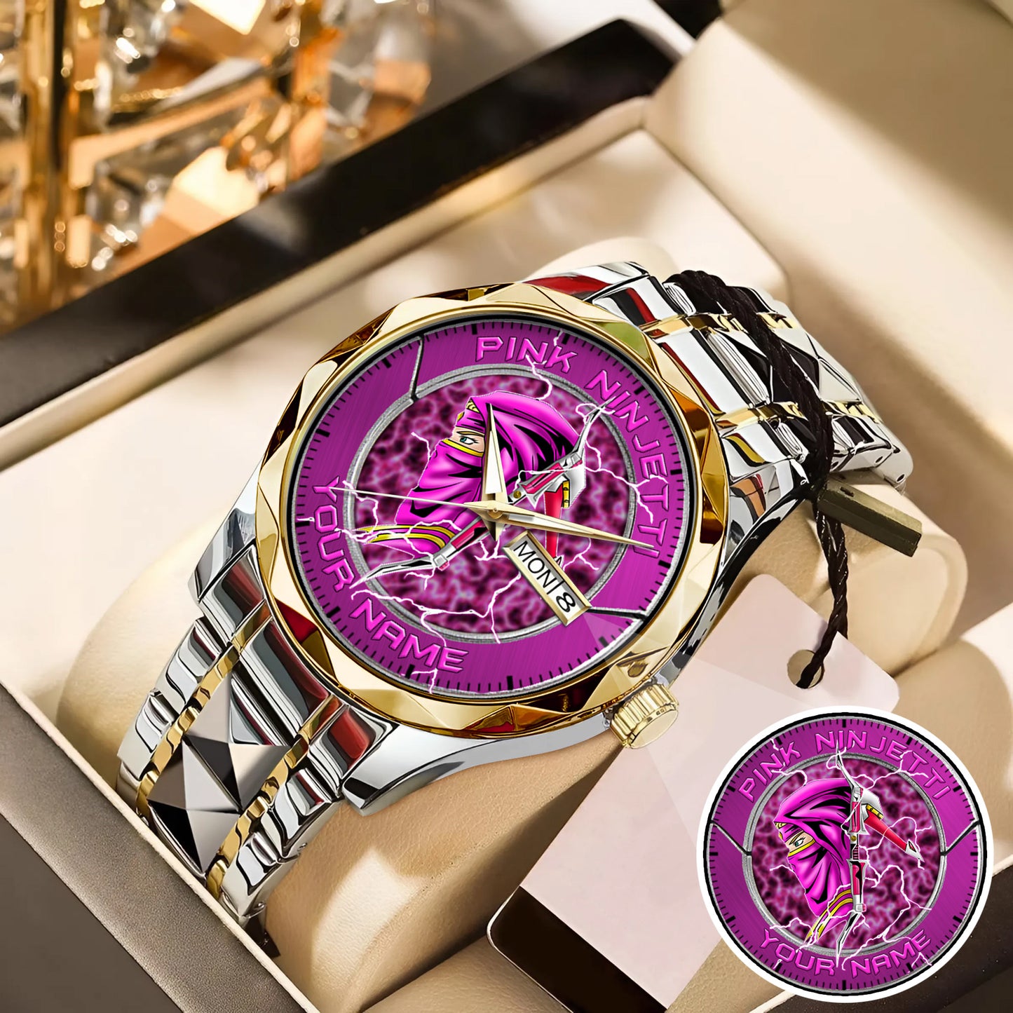 Power Rangers Pink Ninjetti Personalized Watch