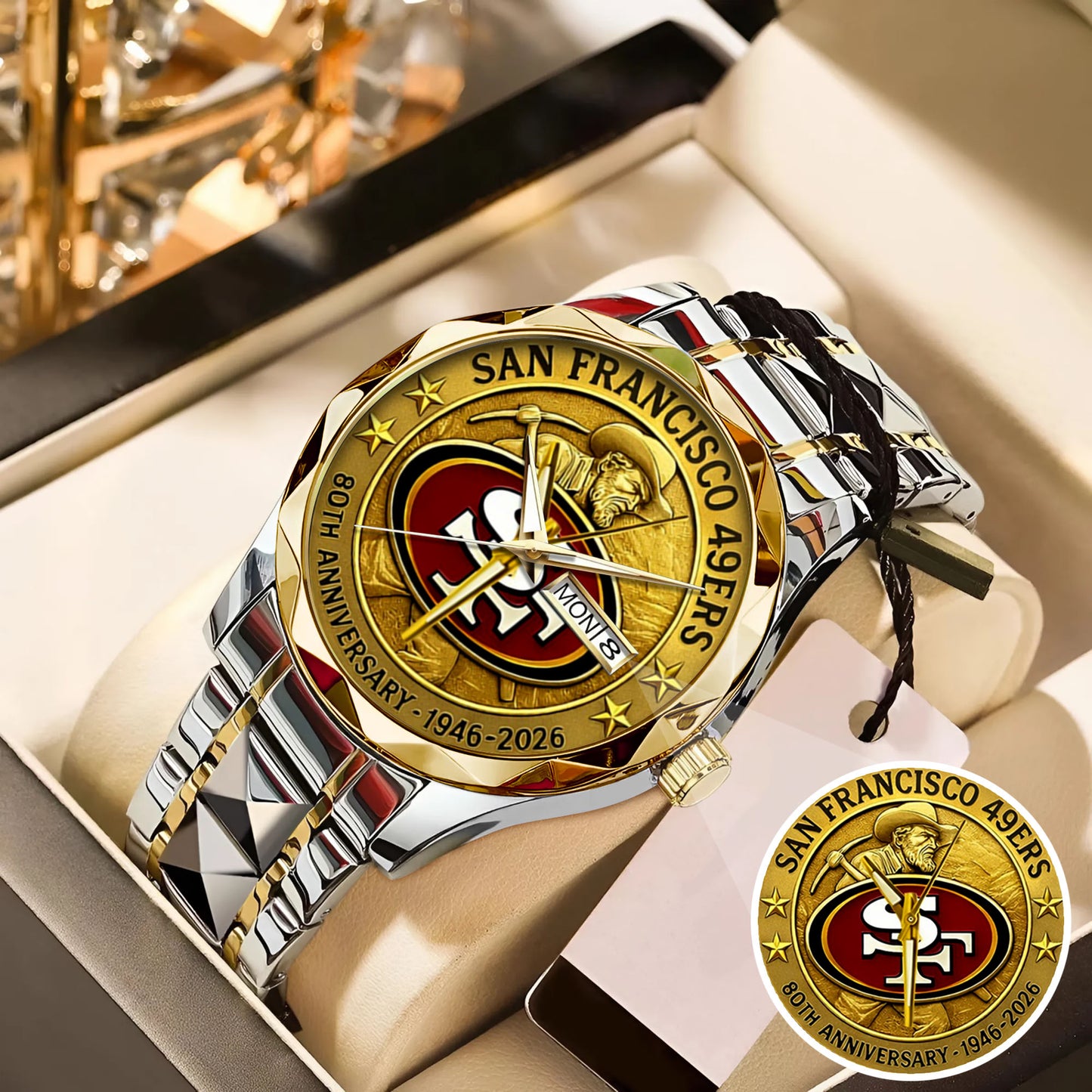 San Francisco 49ers 80th Anniversary 2026 Stainless Steel Watch