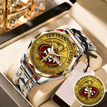 San Francisco 49ers 80th Anniversary 2026 Stainless Steel Watch