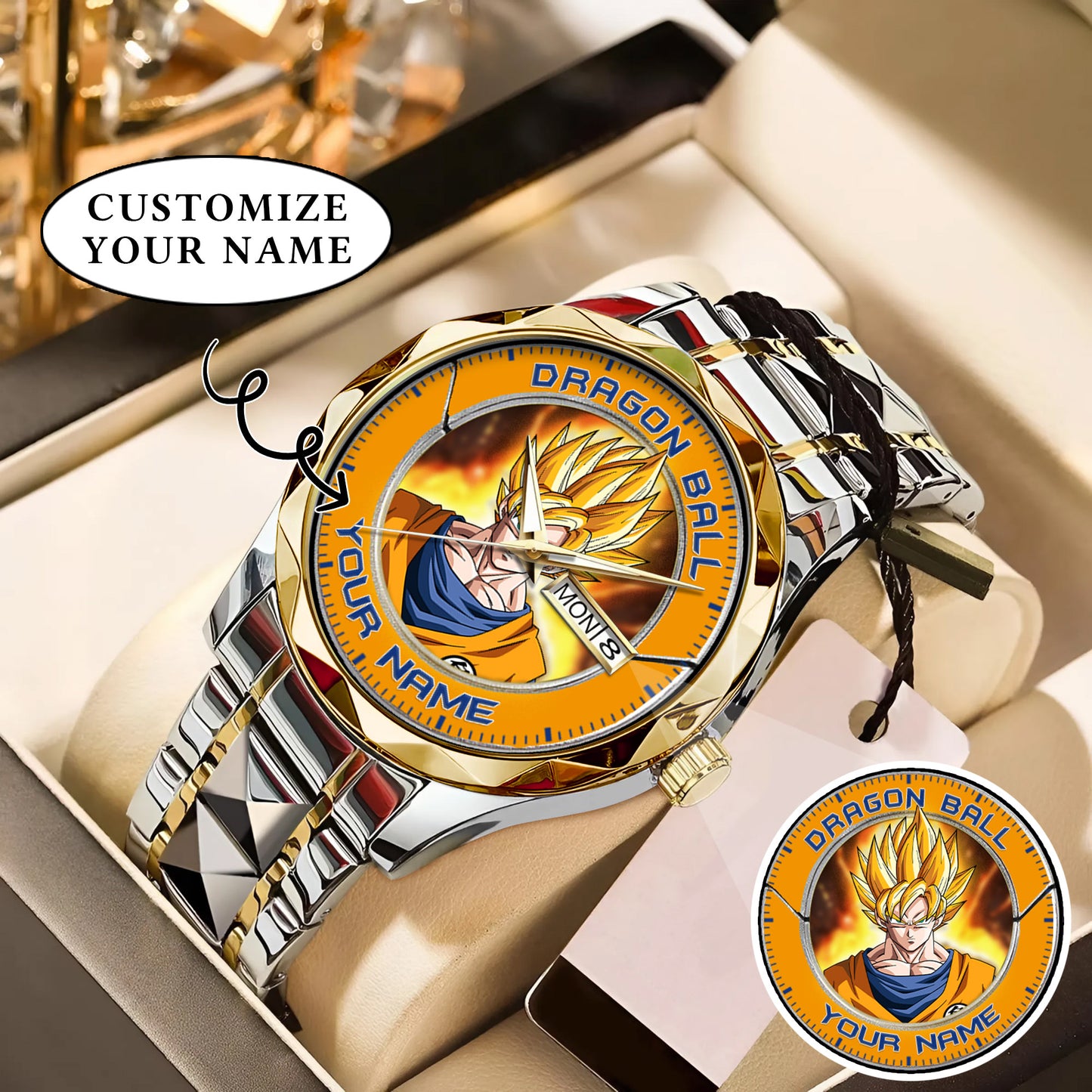 Anime Dragon Ball Songoku Custom Name Watch