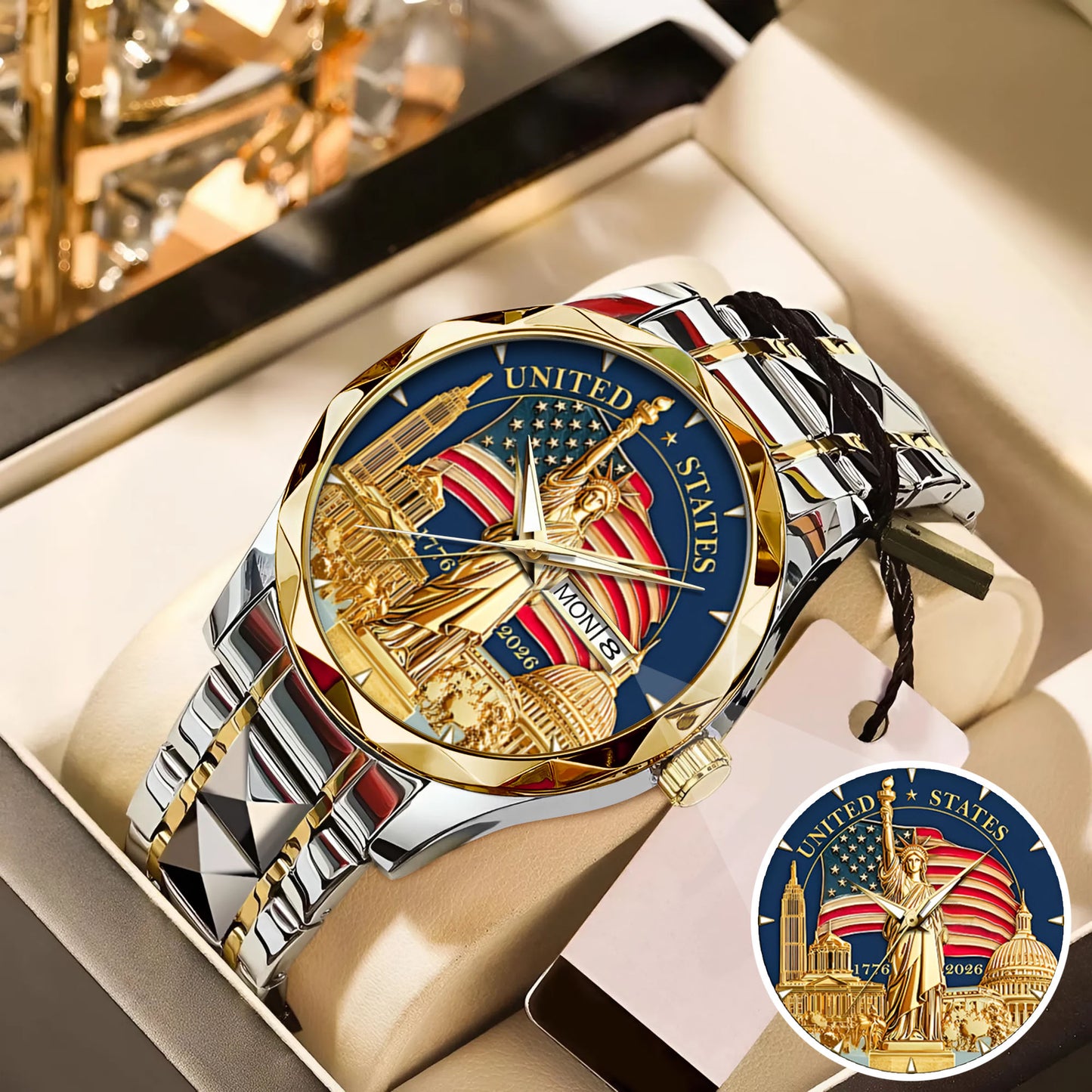 US 250th Anniversary Stainless Steel Watch