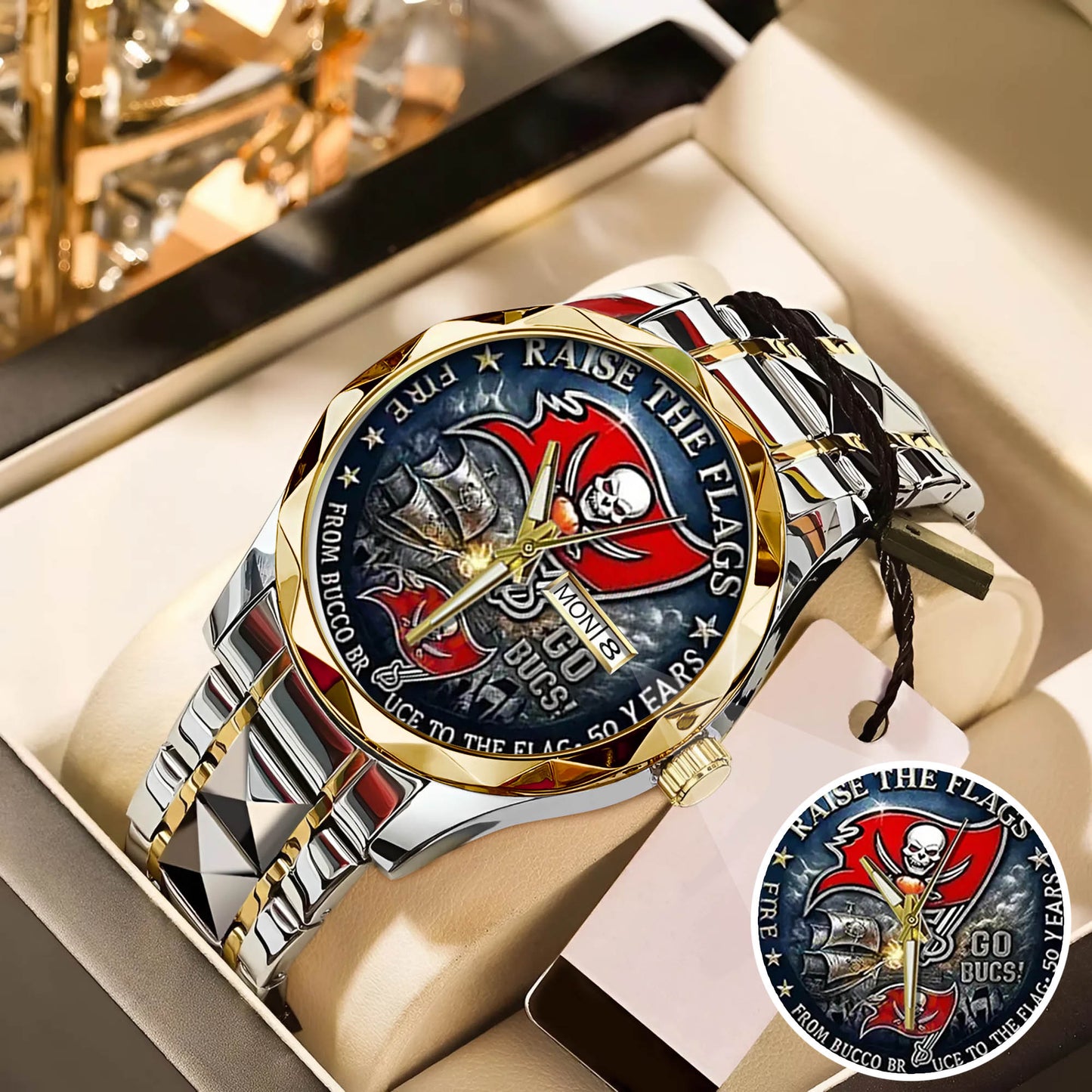 Tampa Bay Buccaneers 50th Anniversary Stainless Steel Watch