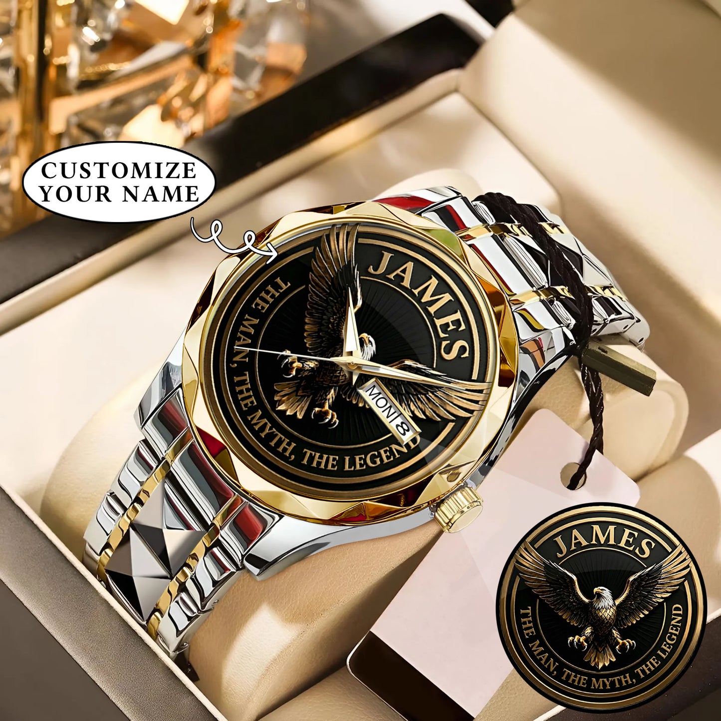 Personalized Eagle The Man The Myth The Legend Watch