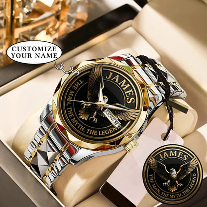 Personalized Eagle The Man The Myth The Legend Watch