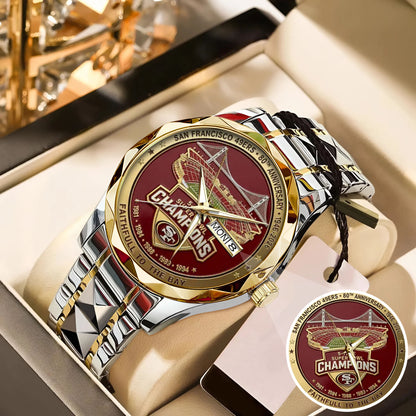 San Francisco 49ers 80th Anniversary Stainless Steel Watch
