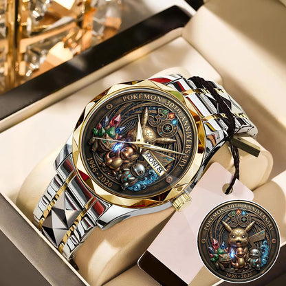 Pokemon 30th 1966-2026 Anniversary Steel Stainless Watch