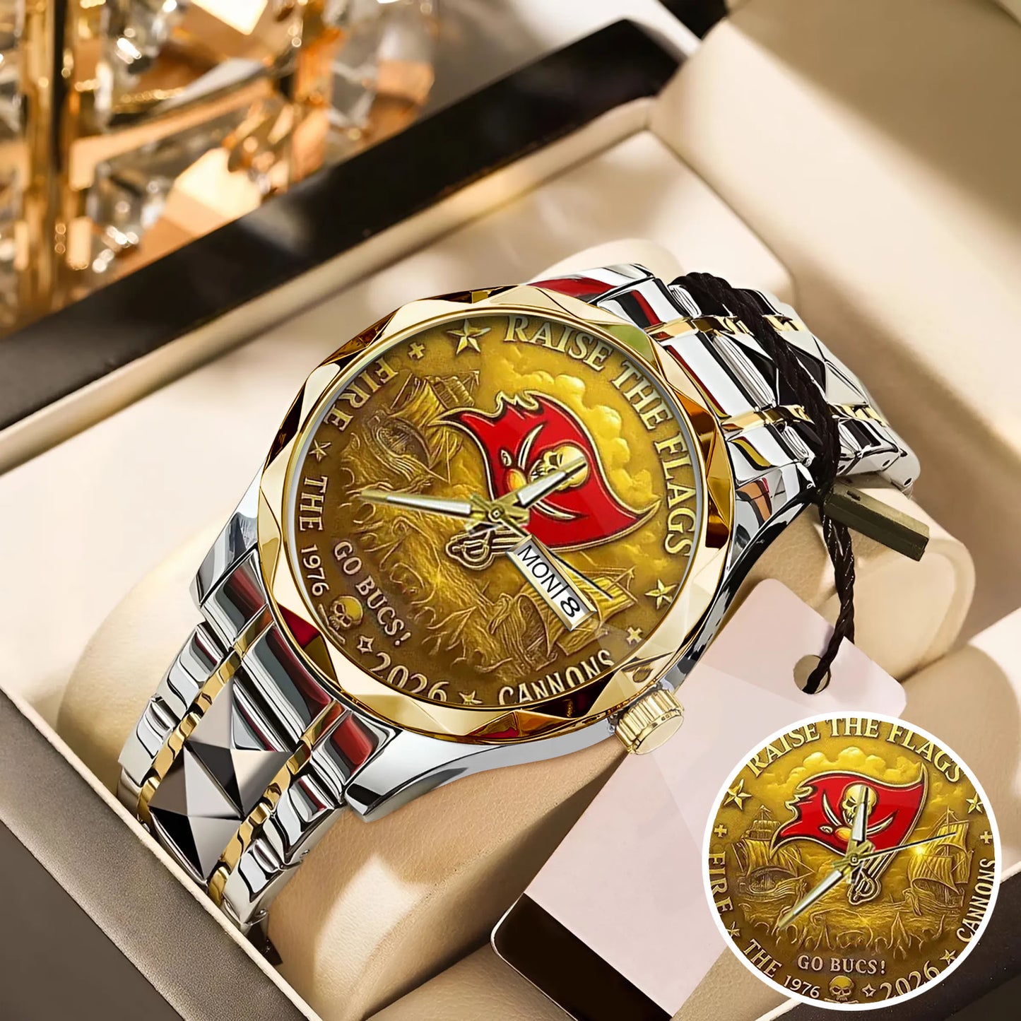 Tampa Bay Buccaneers 50th Anniversary Stainless Steel Watch