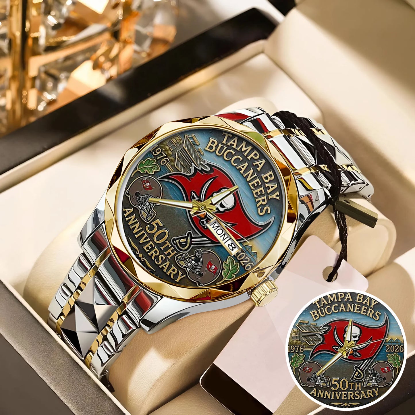 Tampa Bay Buccaneers 50th Anniversary 2026 Stainless Steel Watch