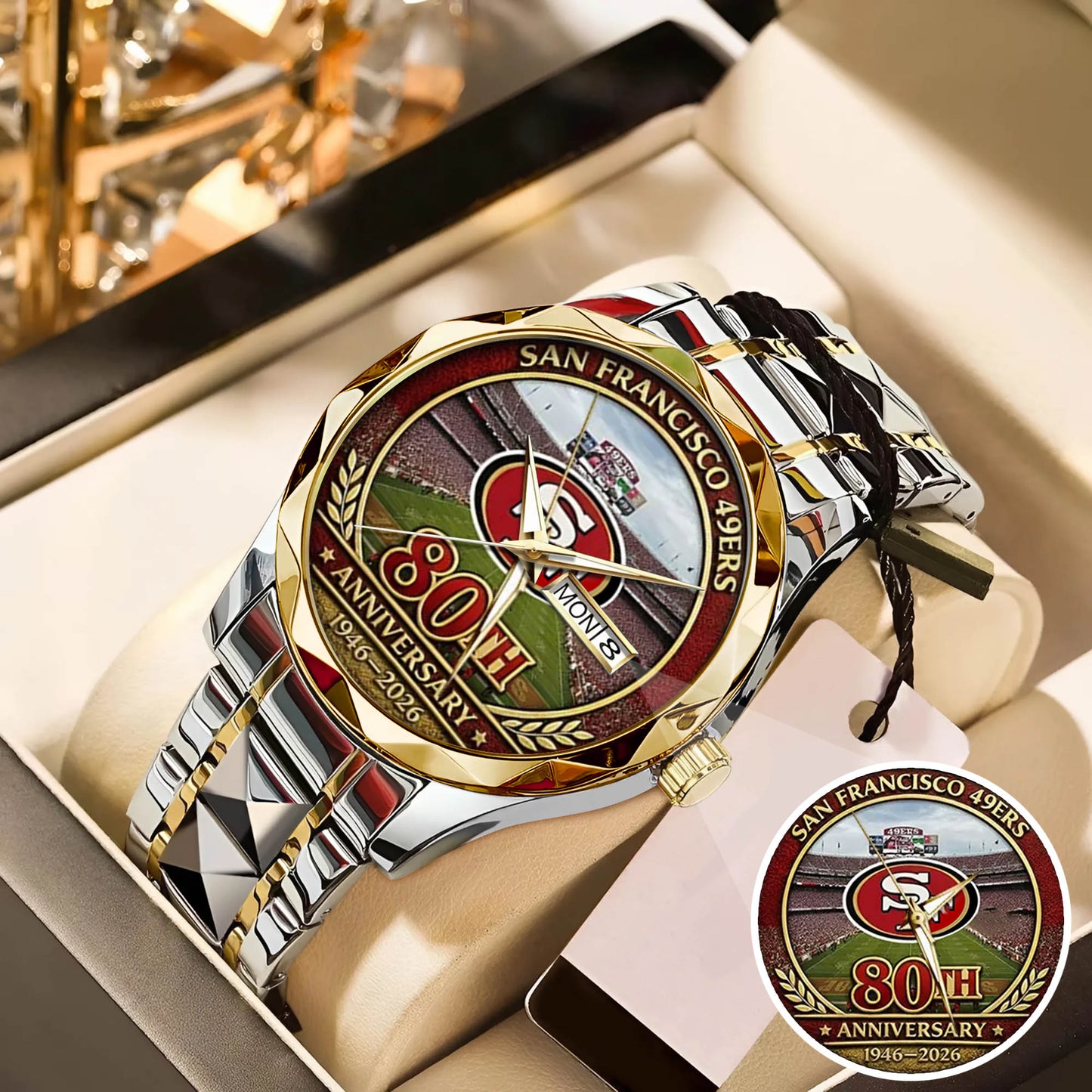 San Francisco 49ers 80th Anniversary 2026 Stainless Steel Watch