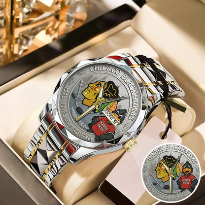 Chicago Blackhawks 100th Anniversary 2026 Stainless Steel Watch