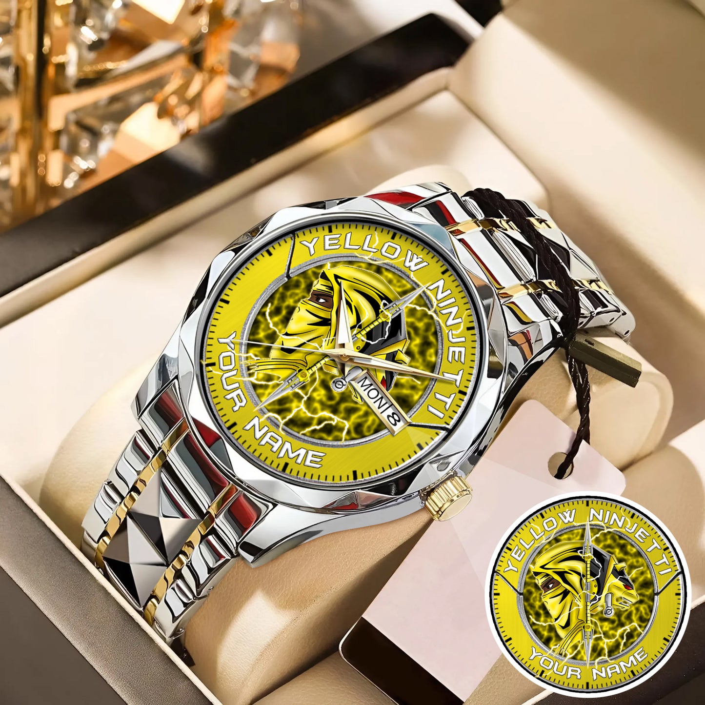 Power Rangers Yellow Ninjetti Personalized Watch