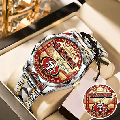 San Francisco 49ers 80th Anniversary Stainless Steel Watch