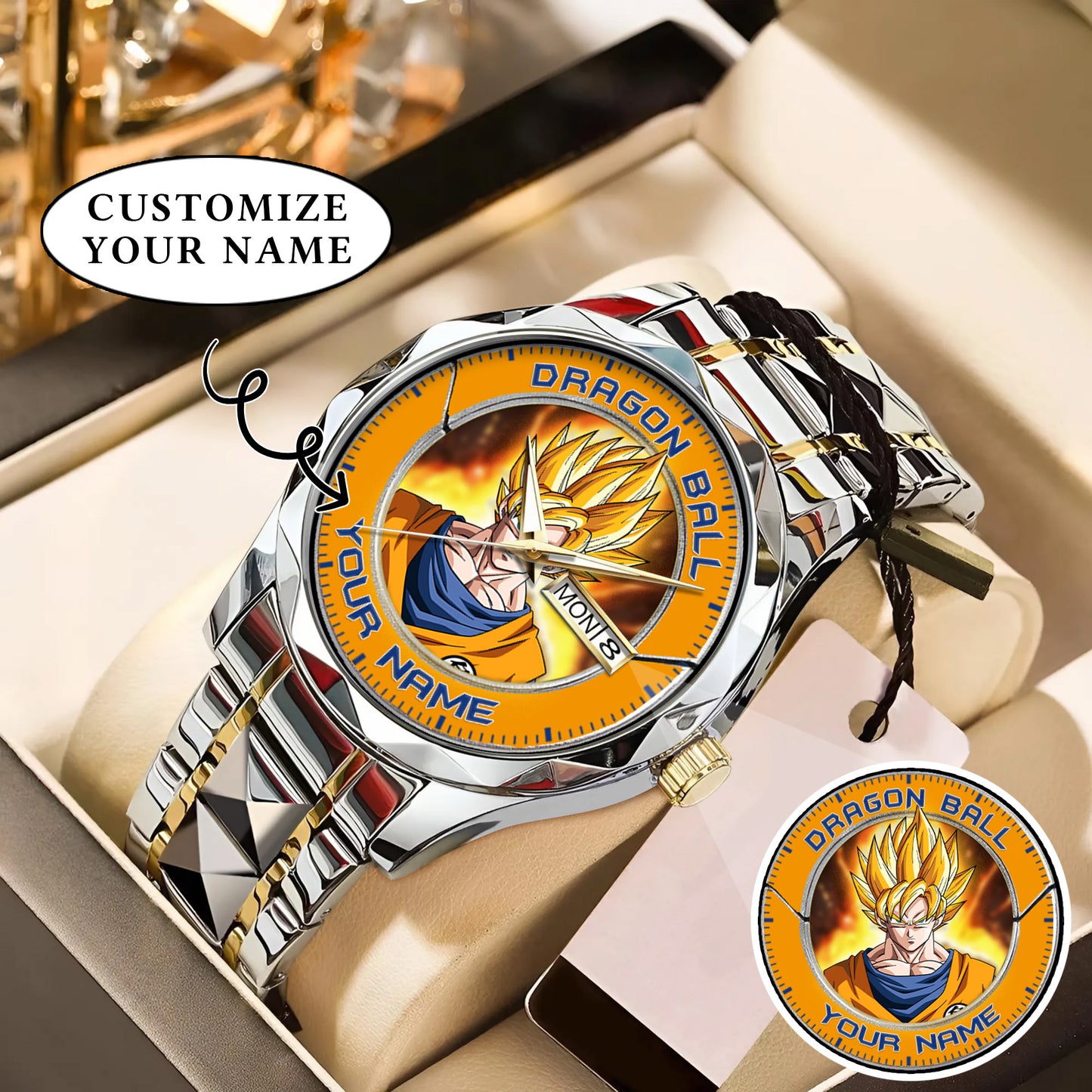 Anime Dragon Ball Songoku Custom Name Watch