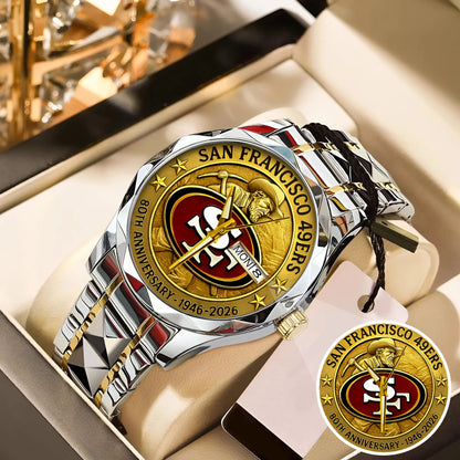 San Francisco 49ers 80th Anniversary 2026 Stainless Steel Watch