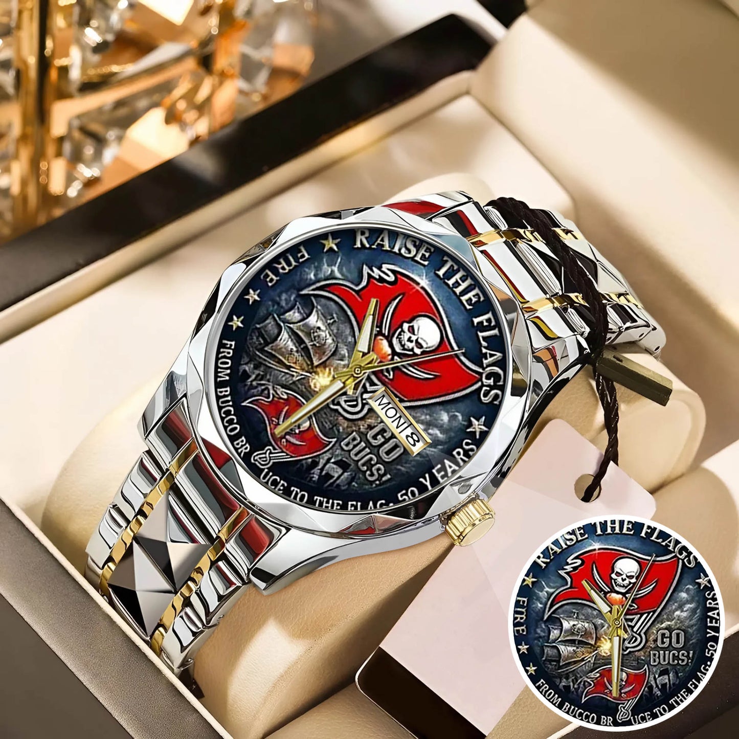 Tampa Bay Buccaneers 50th Anniversary Stainless Steel Watch