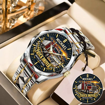 Personalized Truck Driver Watch – Custom Name Truck Driver Appreciation Gift