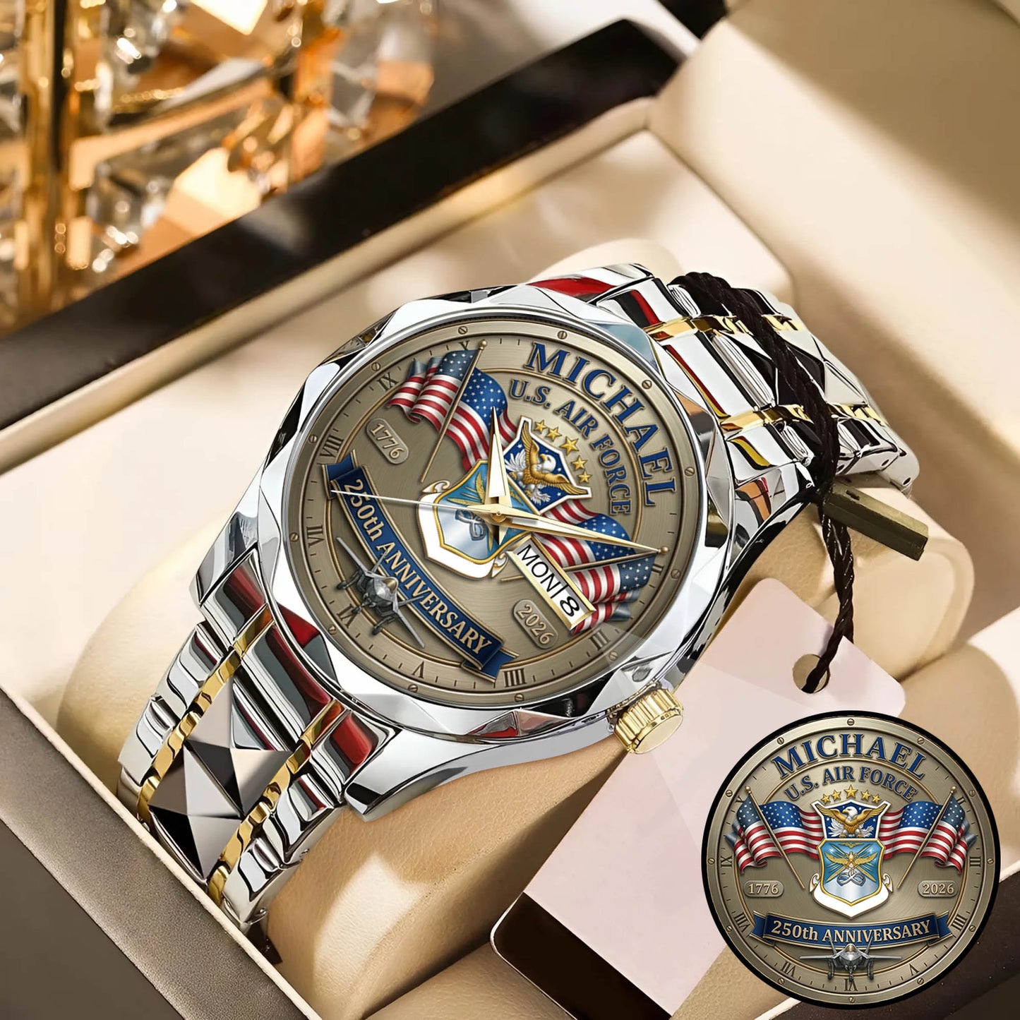 USA 250th Anniversary U.S. Air Force - Custom Name Watch