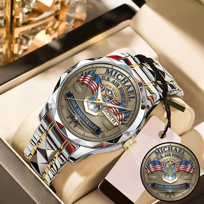 USA 250th Anniversary U.S. Air Force - Custom Name Watch