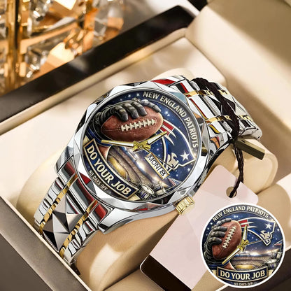 New England Patriots Champions Stainless Steel Watch