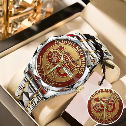 Detroit Red Wings 100th Anniversary 2026 Stainless Steel Watch