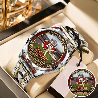 San Francisco 49ers 80th Anniversary 2026 Stainless Steel Watch