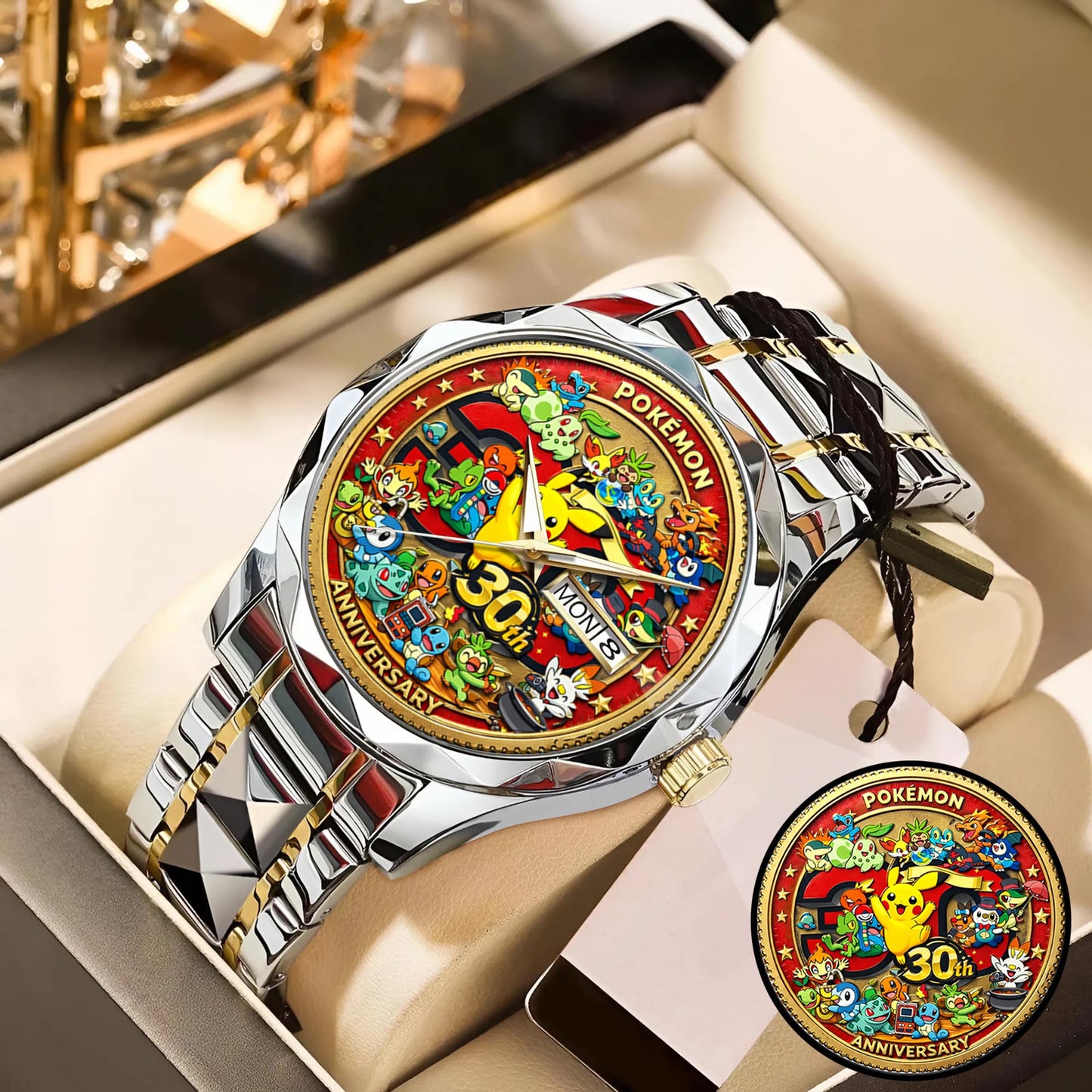 Anime Poke 30th Anniversary Coin Custom Watch
