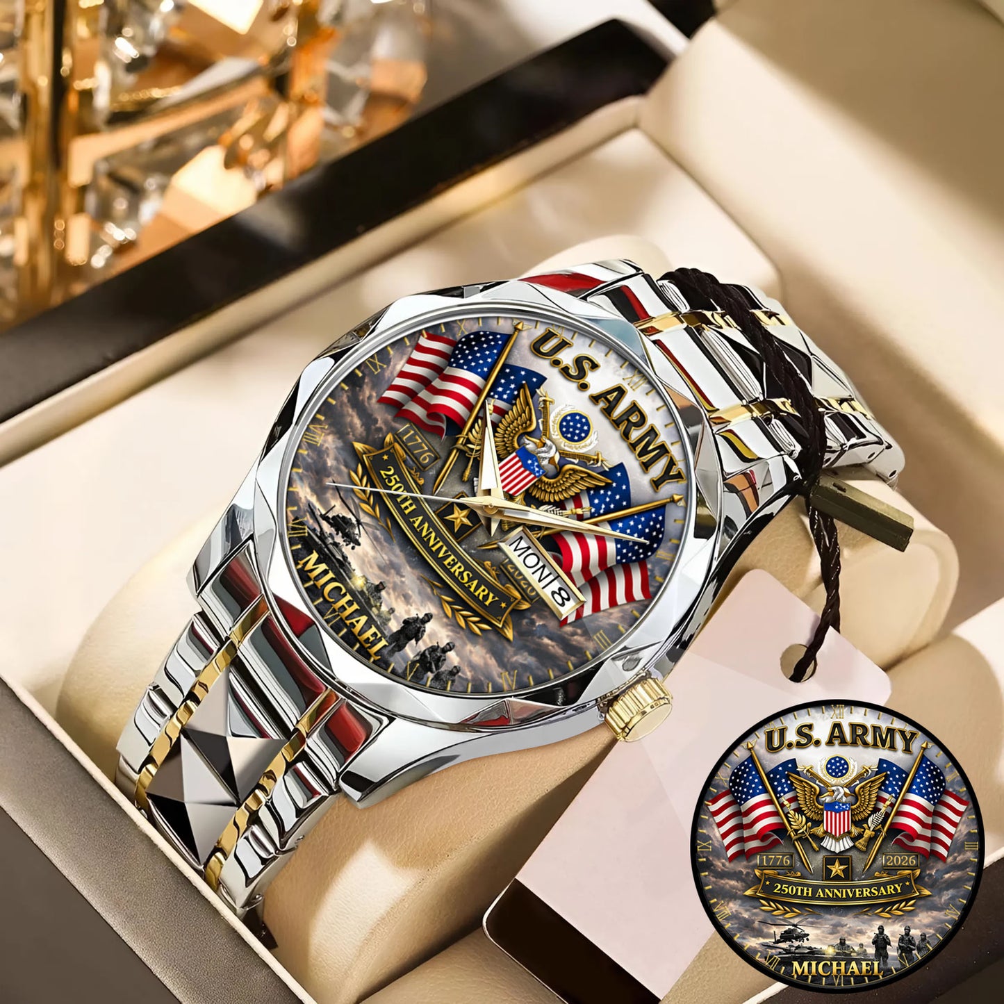 USA 250th Anniversary U.S. Army - Custom Name Watch