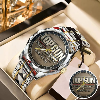 Top Gun Born To Fly Stainless Steel Watch
