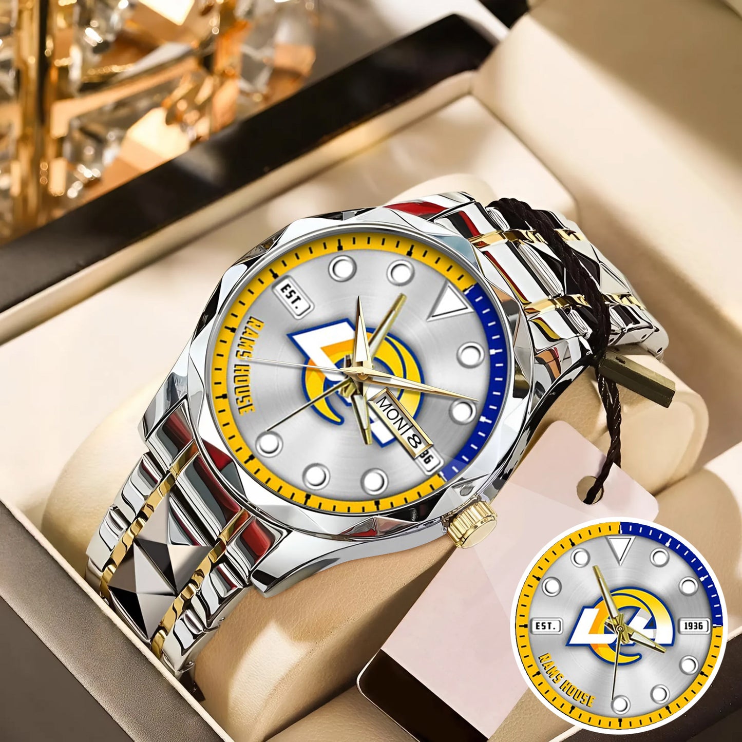 LA Rams Stainless Steel Watch