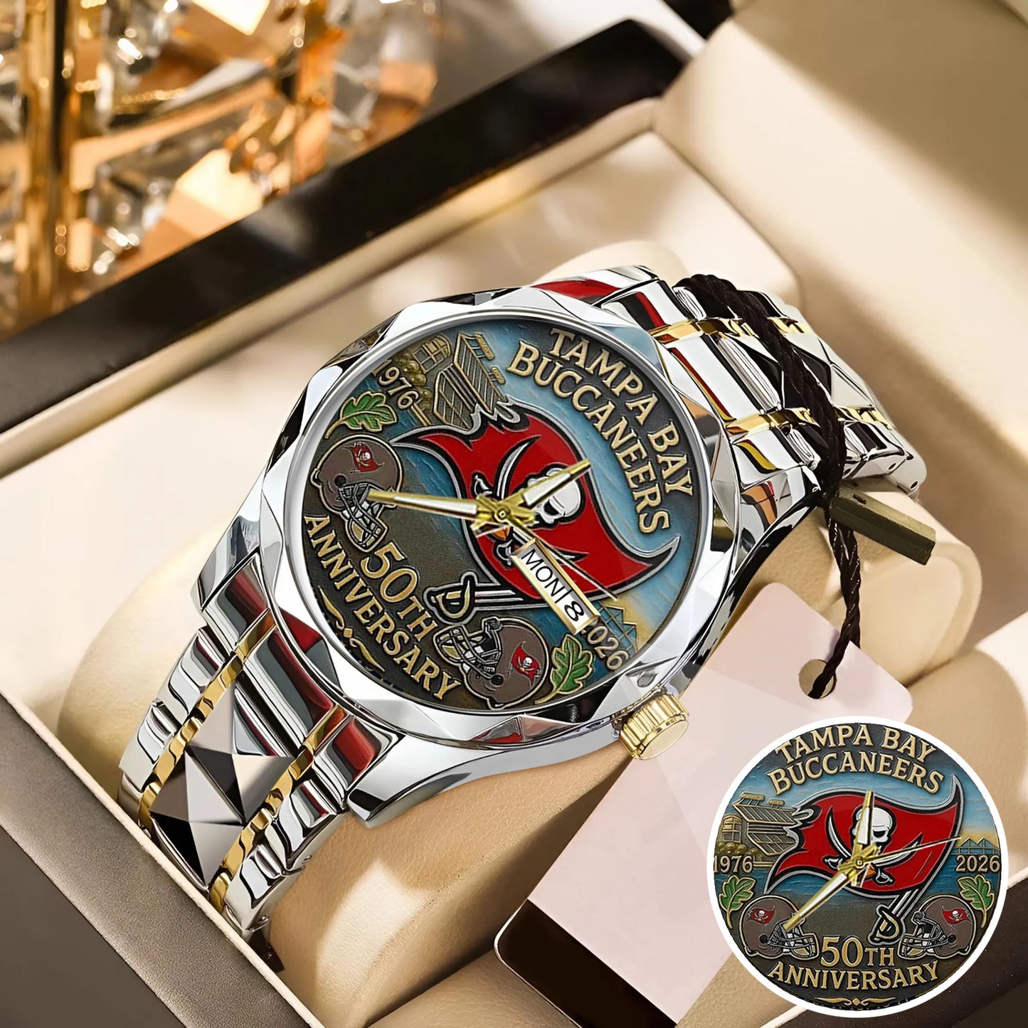 Tampa Bay Buccaneers 50th Anniversary 2026 Stainless Steel Watch