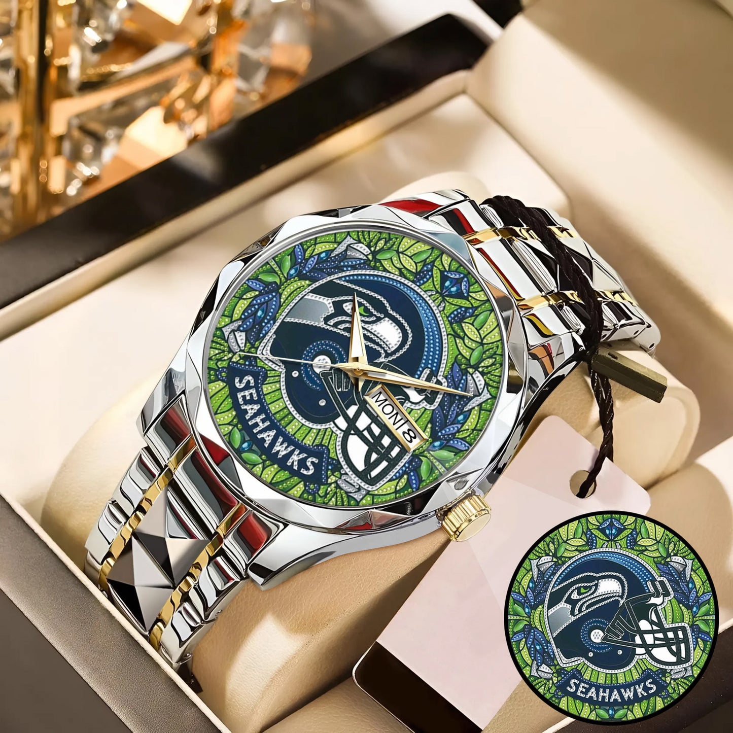 Seattle Seahawks Art Stainless Steel Watch