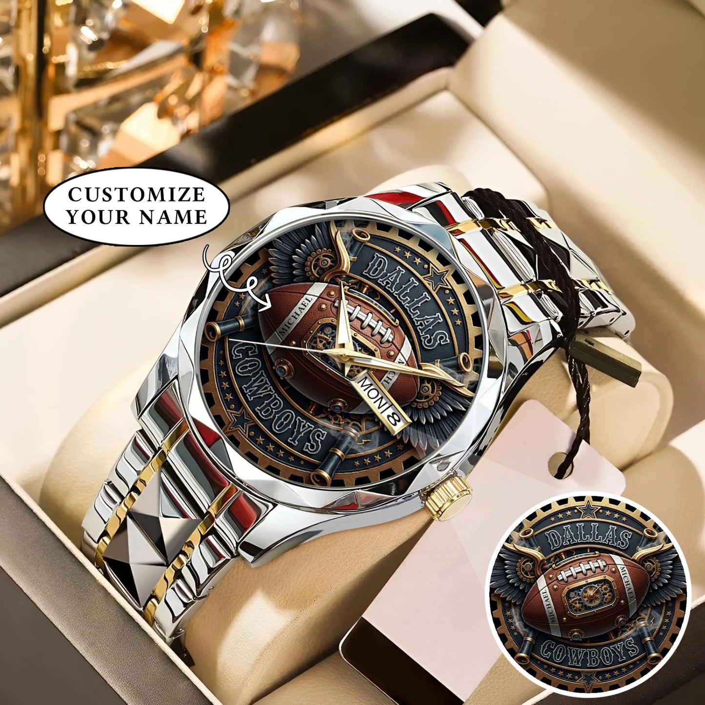 Custom Football Team Watch – Personalized Name Gridiron Edition