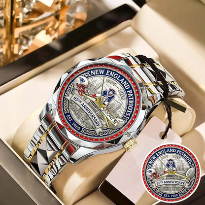 New England Patriots Champions Stainless Steel Watch