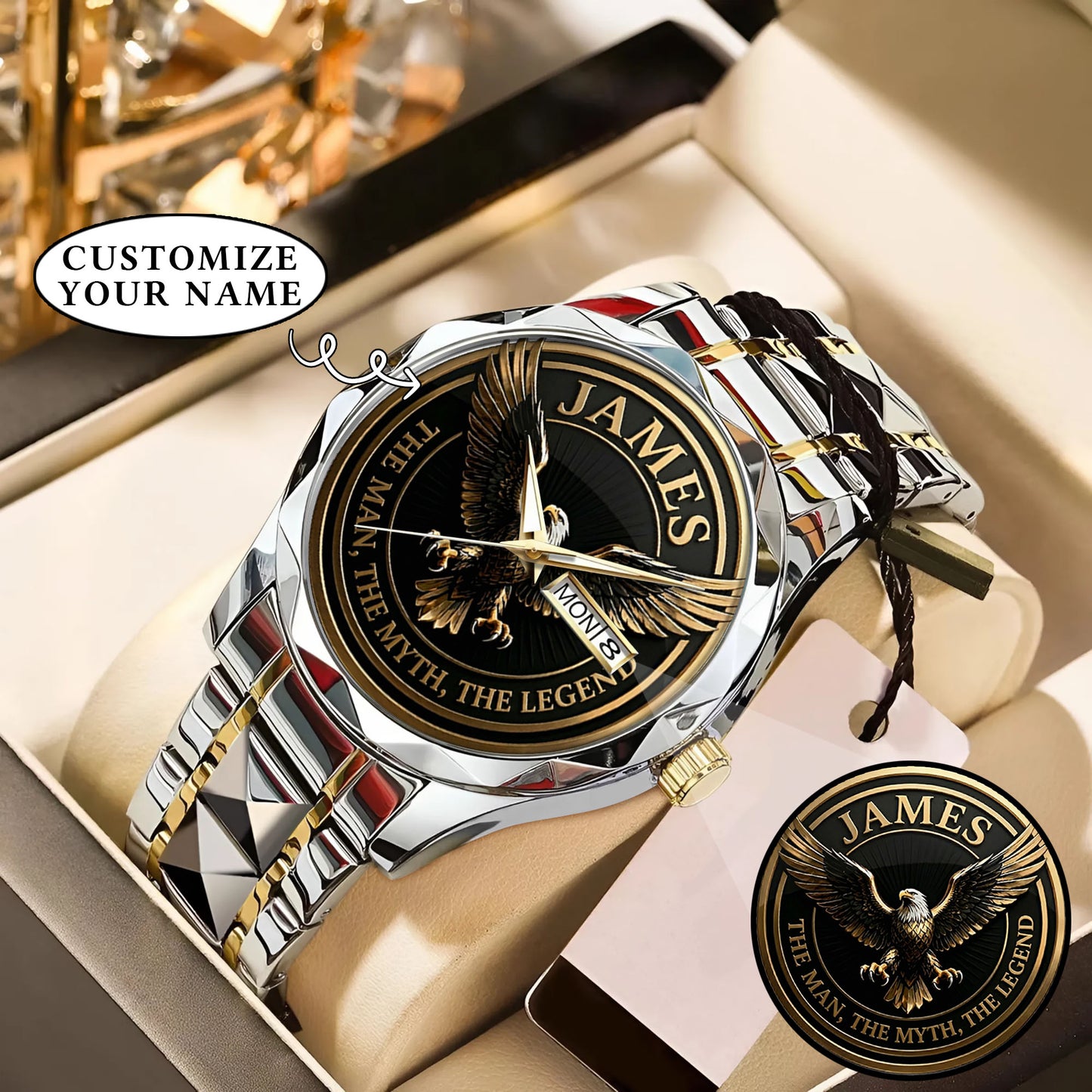 Personalized Eagle The Man The Myth The Legend Watch