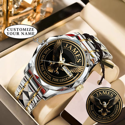 Personalized Eagle The Man The Myth The Legend Watch