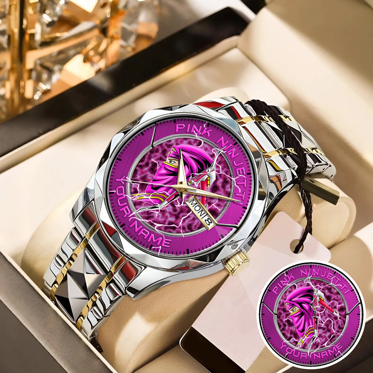 Power Rangers Pink Ninjetti Personalized Watch