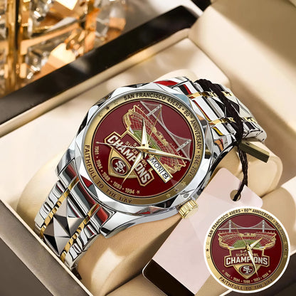 San Francisco 49ers 80th Anniversary Stainless Steel Watch