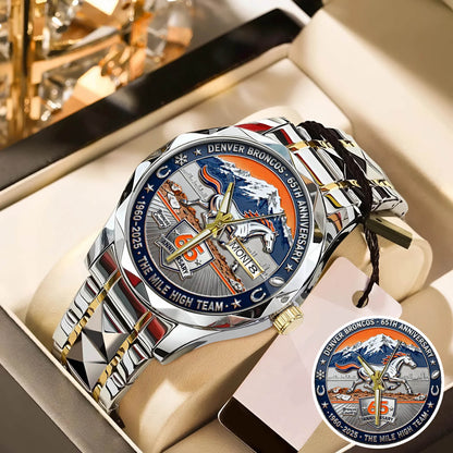Denver Broncos The 65th Anniversary Custom Watch