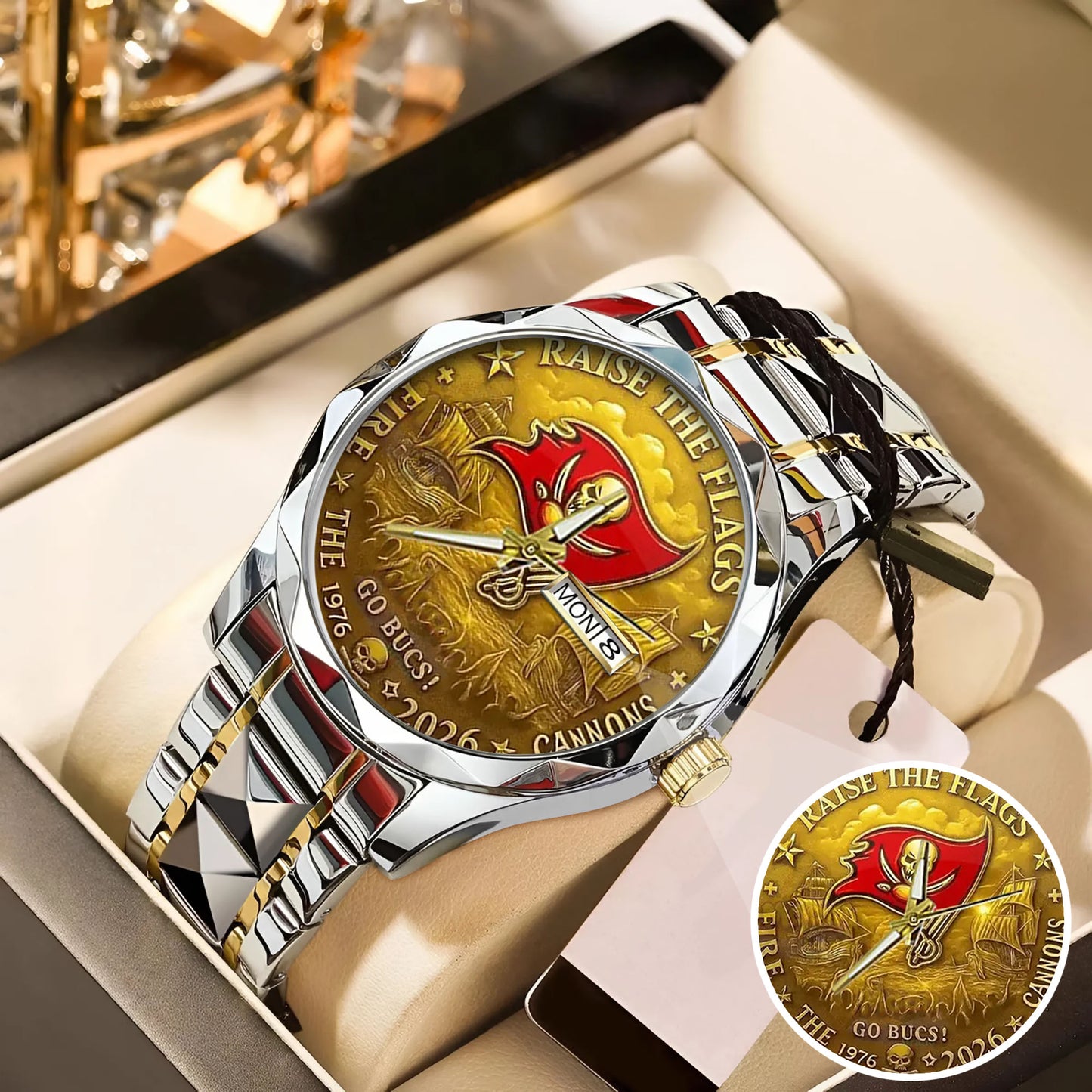 Tampa Bay Buccaneers 50th Anniversary Stainless Steel Watch