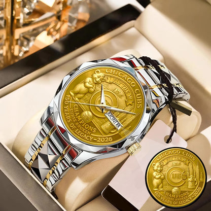 Chicago Cubs 150th Anniversary Stainless Steel Watch