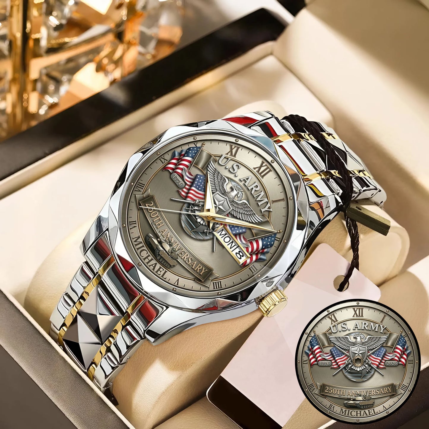 USA 250th Anniversary U.S. Army - Custom Name Watch