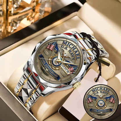 USA 250th Anniversary U.S. Navy - Custom Name Watch