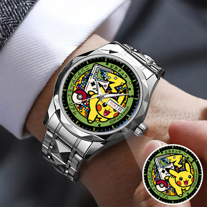 PKM Pikachu Limited Edition Black Stainless Steel Watch