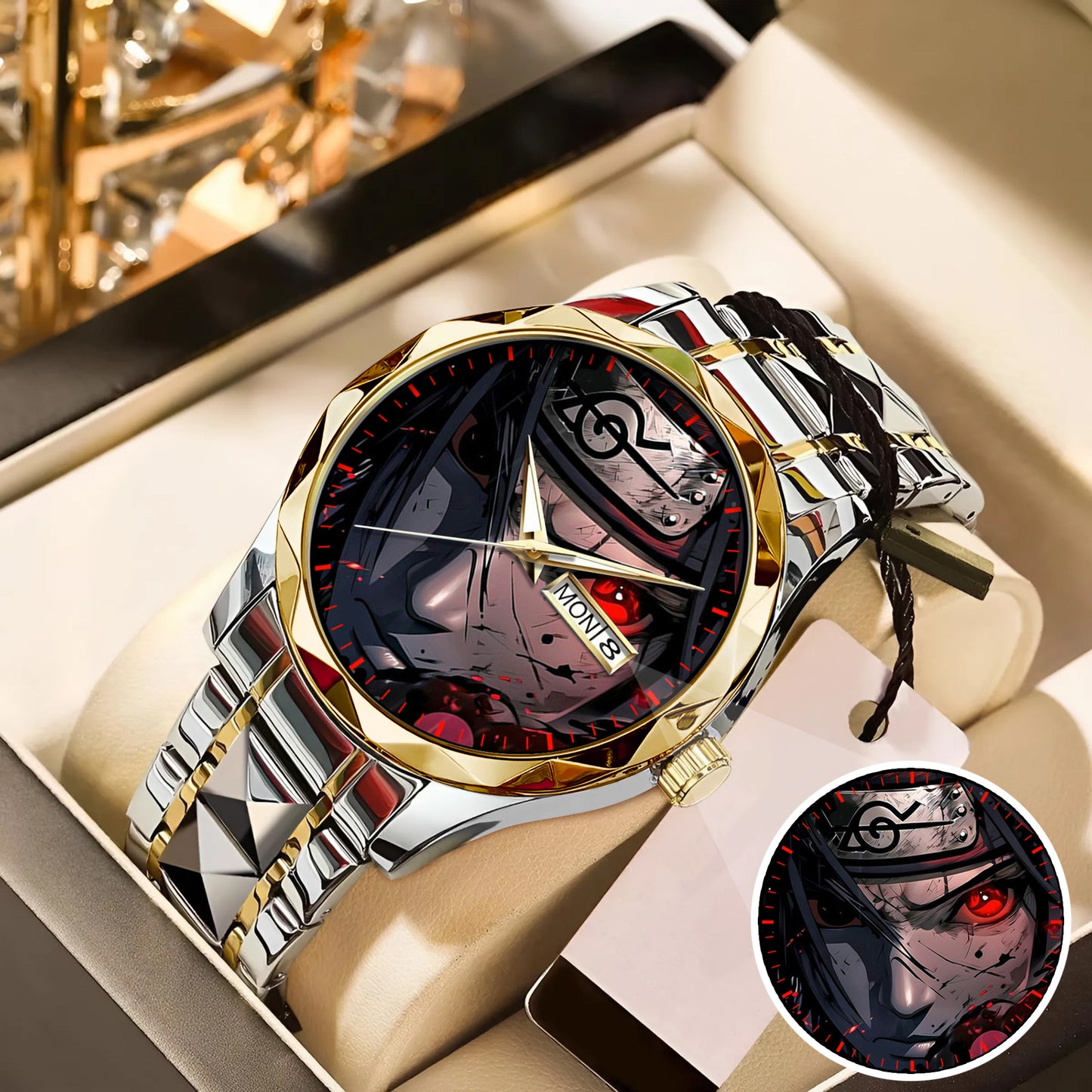 Anime Akatsuki Itachi Uchiha Mangekyou Sharingan Art Watch