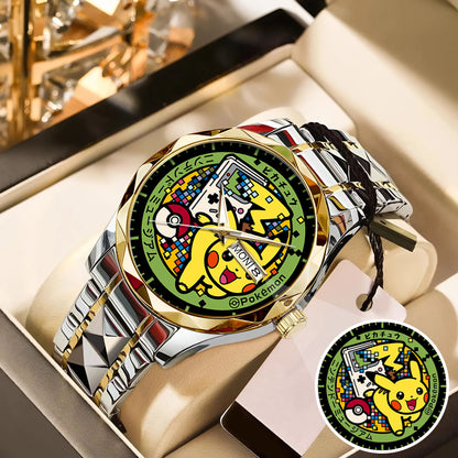 PKM Pikachu Limited Edition Black Stainless Steel Watch